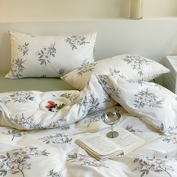 91家纺网 家纺一手货源 找家纺 窝米 2023夏季新品13370全棉四件花卉风系列 云蓉