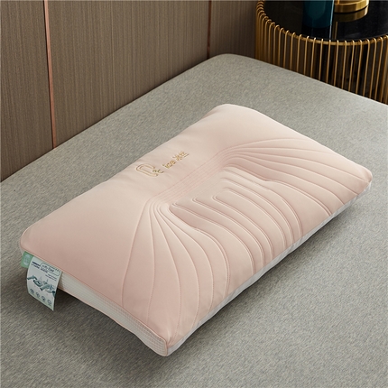 91家纺网 家纺一手货源 找家纺 乐可 2023新款冰丝乳胶护颈 冰丝乳胶护颈枕-粉色【单只装】