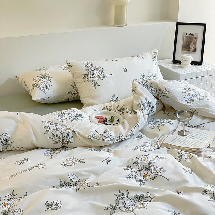 91家纺网 家纺一手货源 找家纺 窝米 2023夏季新品13370全棉四件花卉风系列 云蓉