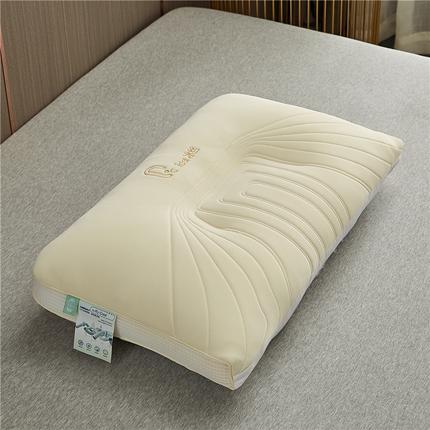 91家纺网 家纺一手货源 找家纺 乐可 2023新款冰丝乳胶护颈 冰丝乳胶护颈枕-黄色【单只装】