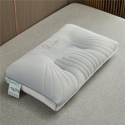 91家纺网 家纺一手货源 找家纺 乐可 2023新款冰丝乳胶护颈 冰丝乳胶护颈枕-蓝色【单只装】