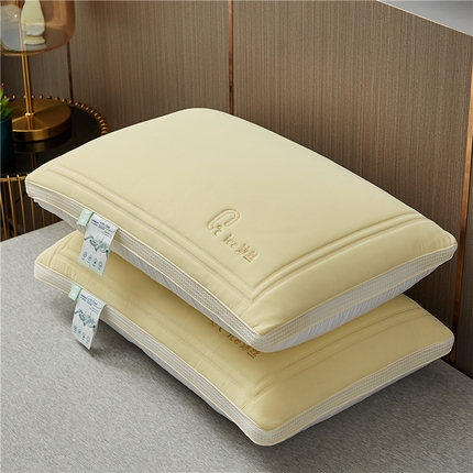 91家纺网 家纺一手货源 找家纺 乐可 2023新款冰丝面包枕 冰丝面包枕-黄色【一对装】