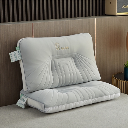 91家纺网 家纺一手货源 找家纺 乐可 2023新款冰丝乳胶护颈 冰丝乳胶护颈枕-蓝色【一对装】