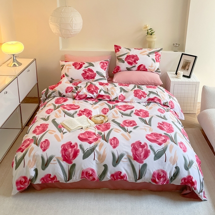 91家纺网 家纺一手货源 找家纺 （总）窝米 2023夏季新品13370全棉四件花卉风系列