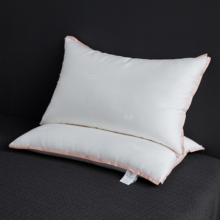 91家纺网 家纺一手货源 找家纺 乐可 2023新款真丝蛋白蚕蛹枕 真丝蛋白蚕蛹枕-白色【一对装】