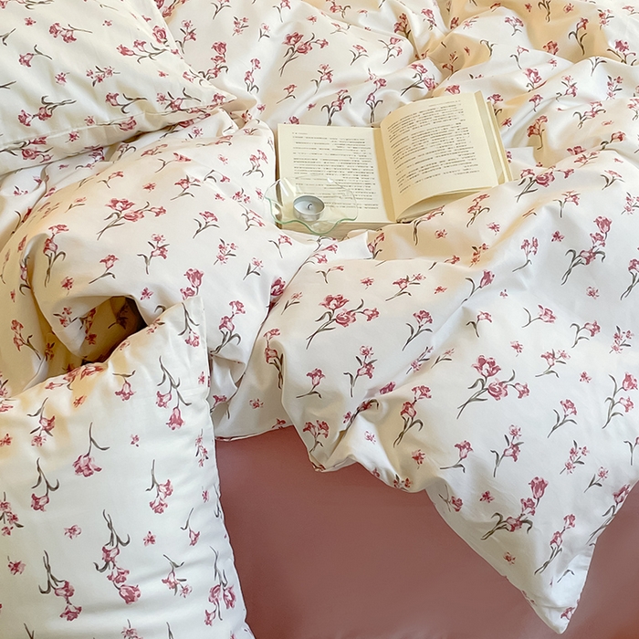 91家纺网 家纺一手货源 找家纺 窝米 2023夏季新品13370全棉四件花卉风系列 望春