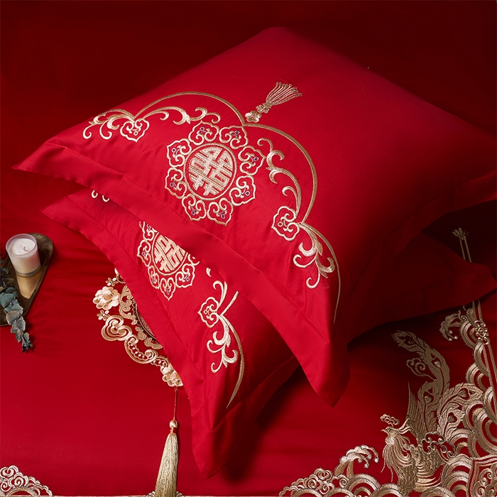 91家纺网 家纺一手货源 找家纺 （总）用心 2023新款亲肤磨毛刺绣婚庆四件套