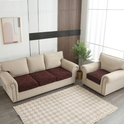 91家纺网 家纺一手货源 找家纺 （总）兴妮雅家纺 2023新款大树叶防水弹力立体浮雕提花组合沙发坐垫套