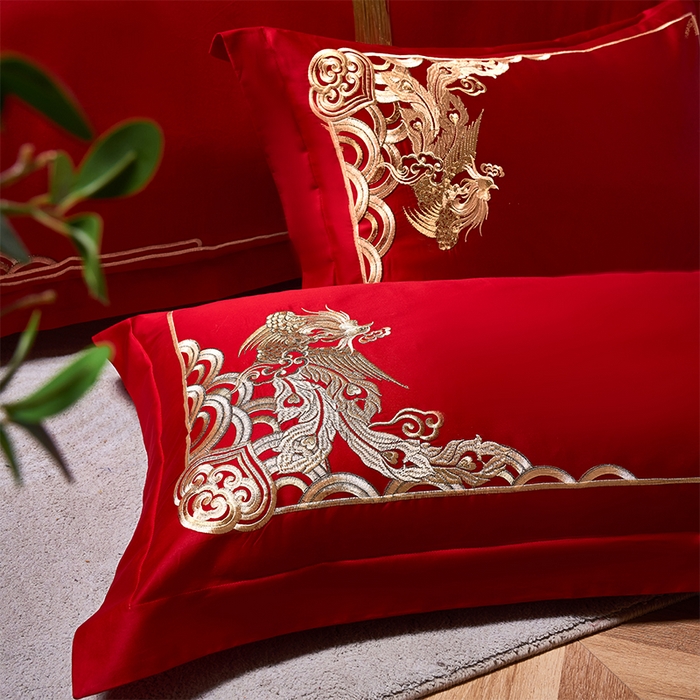 91家纺网 家纺一手货源 找家纺 （总）用心 2023新款亲肤磨毛刺绣婚庆四件套