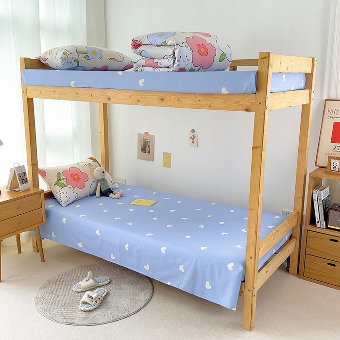 91家纺网 家纺一手货源 找家纺 芃成家纺 2023新款全棉13070卡通印花学生三件套 可爱女孩