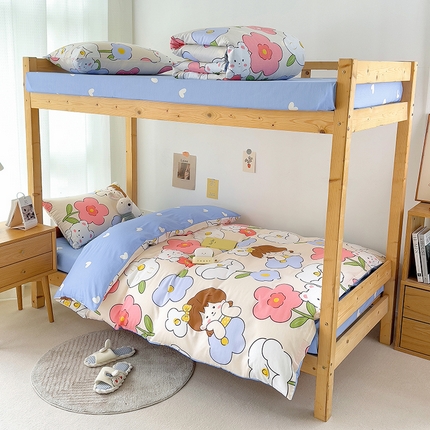 91家纺网 家纺一手货源 找家纺 （总）芃成家纺 2023新款全棉13070卡通印花学生三件套