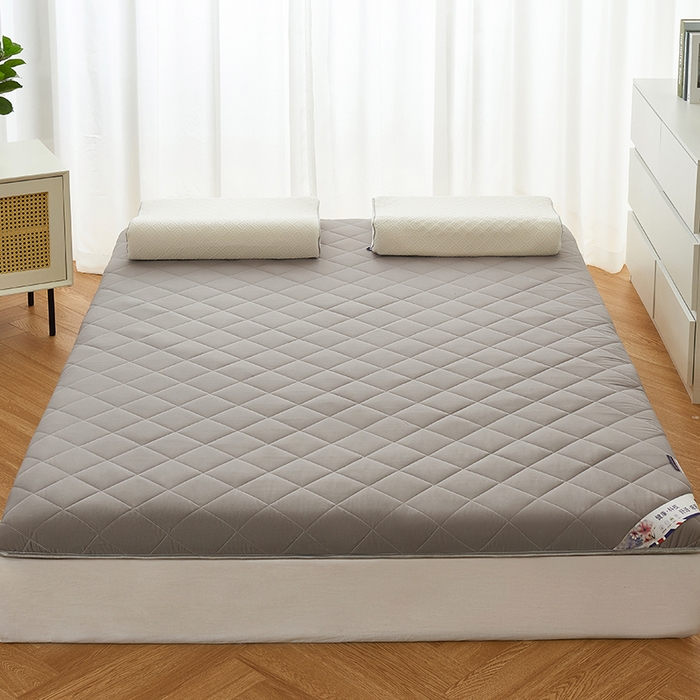 91家纺网 家纺一手货源 找家纺 元昊床垫 2025新款柔软亲肤磨毛加厚纤维床垫 深灰