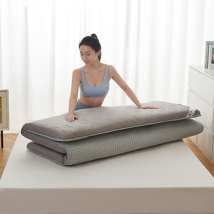 91家纺网 家纺一手货源 找家纺 元昊床垫 2025新款柔软亲肤磨毛加厚纤维床垫 深灰