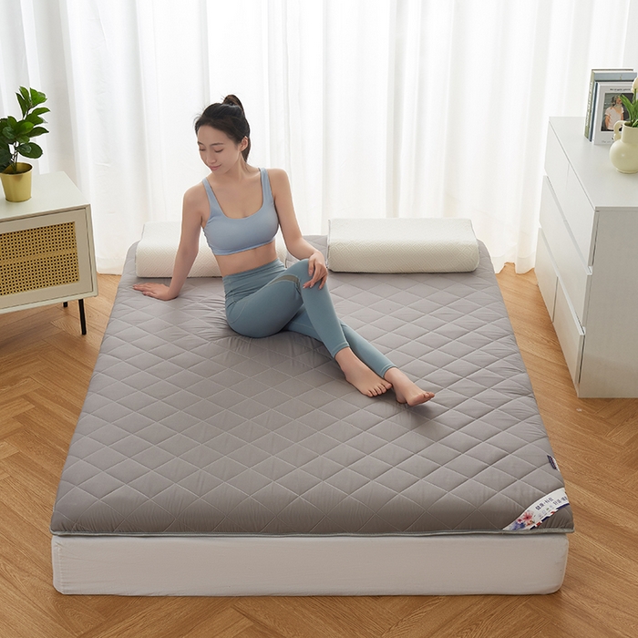 91家纺网 家纺一手货源 找家纺 元昊床垫 2025新款柔软亲肤磨毛加厚纤维床垫 深灰