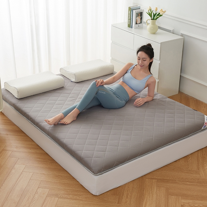 91家纺网 家纺一手货源 找家纺 元昊床垫 2025新款柔软亲肤磨毛加厚纤维床垫 深灰