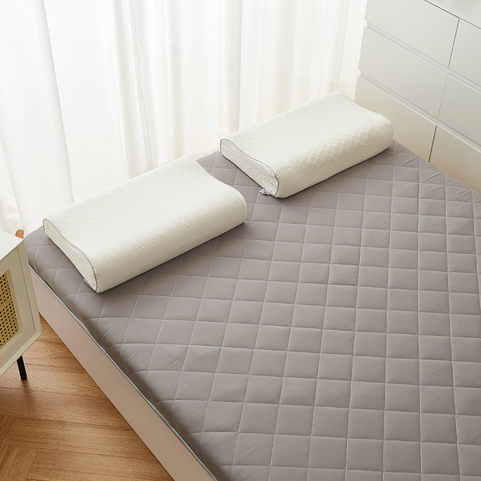 91家纺网 家纺一手货源 找家纺 元昊床垫 2025新款柔软亲肤磨毛加厚纤维床垫 深灰