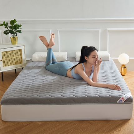 91家纺网 家纺一手货源 找家纺 元昊床垫 2025新款A类母婴皮肤接触亲肤级牛奶丝纤维床垫 牛奶丝-雅灰