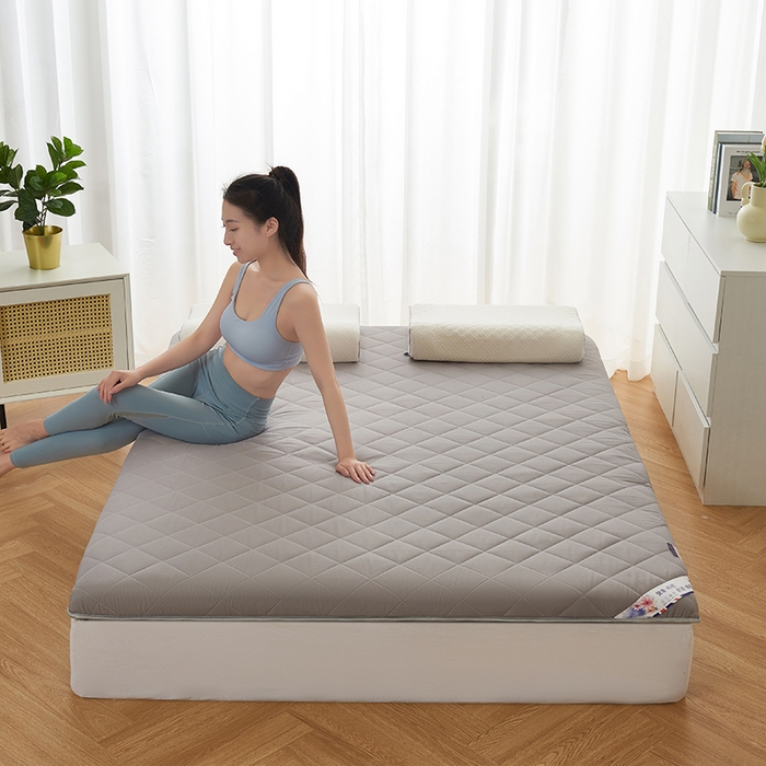 91家纺网 家纺一手货源 找家纺 元昊床垫 2025新款柔软亲肤磨毛加厚纤维床垫 深灰