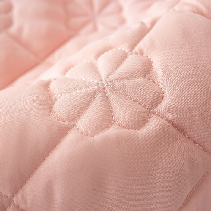 91家纺网 家纺一手货源 找家纺 恬澳家纺 2024新款A类夹棉原棉风枕套 四叶草-粉玉