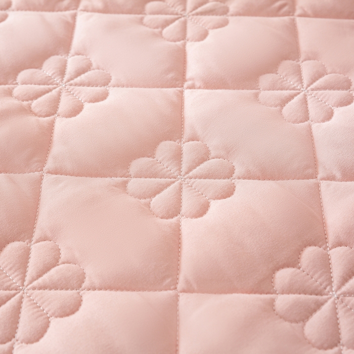 91家纺网 家纺一手货源 找家纺 恬澳家纺 2024新款A类夹棉原棉风枕套 四叶草-粉玉