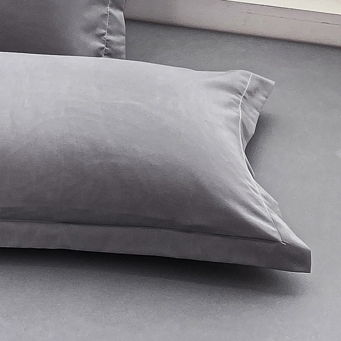 91家纺网 家纺一手货源 找家纺 恬澳家纺 2024新款亲肤磨毛单枕套系列-实拍风 深邃灰