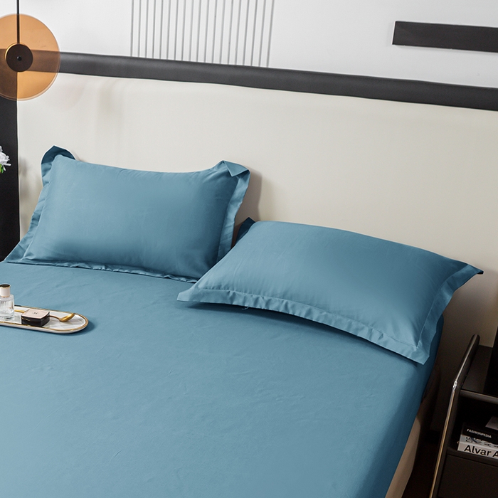 91家纺网 家纺一手货源 找家纺 恬澳家纺 2024新款亲肤磨毛单枕套系列-轻奢风 深海蓝