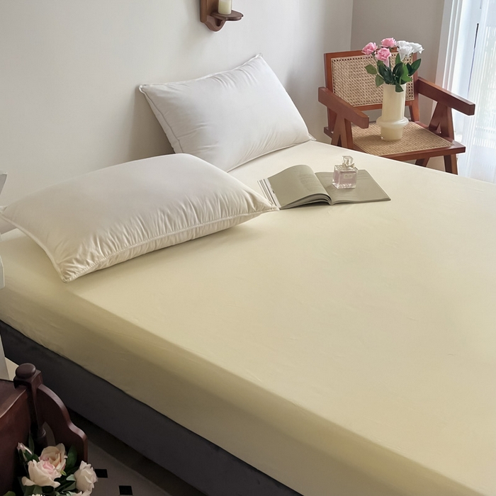 91家纺网 家纺一手货源 找家纺 （总）艾迪尚家纺 2025新款100s生态全棉纯色磨毛单品床笠