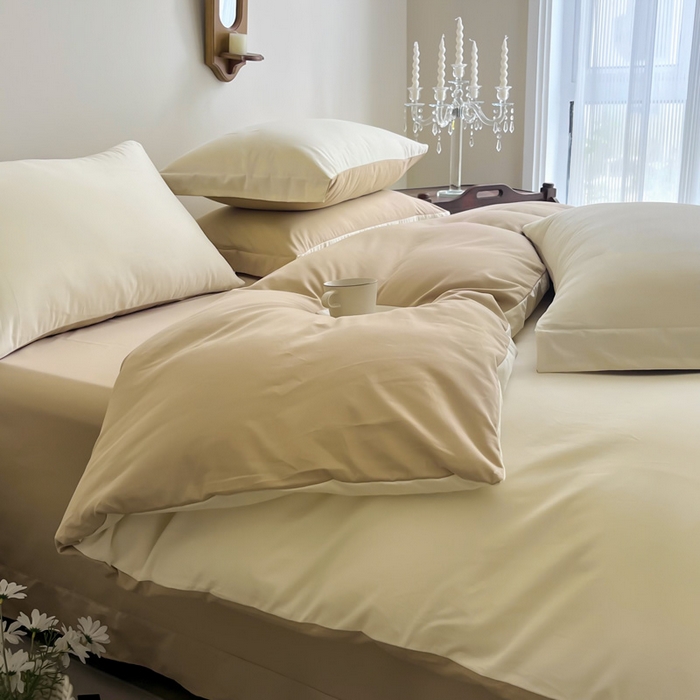 91家纺网 家纺一手货源 找家纺 （总）艾迪尚家纺 2025新款100s生态全棉纯色磨毛四件套