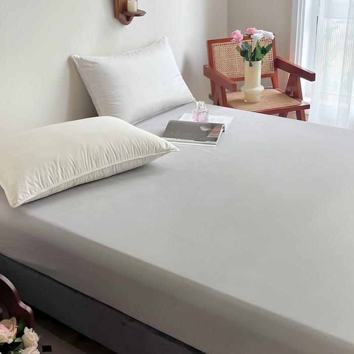 91家纺网 家纺一手货源 找家纺 艾迪尚家纺 2025新款100s生态全棉纯色磨毛单品床笠 淡妃粉