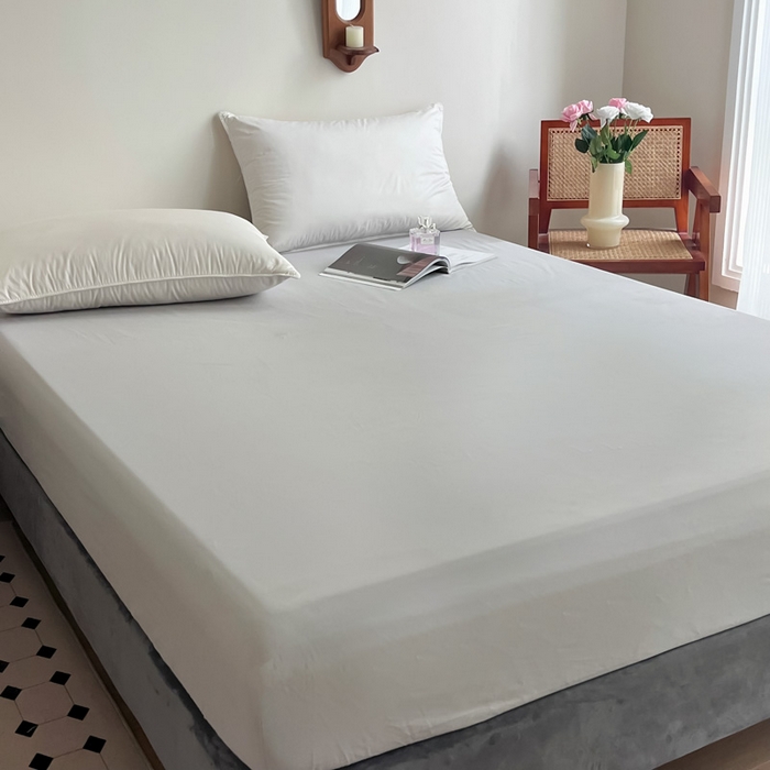 91家纺网 家纺一手货源 找家纺 艾迪尚家纺 2025新款100s生态全棉纯色磨毛单品床笠 淡妃粉