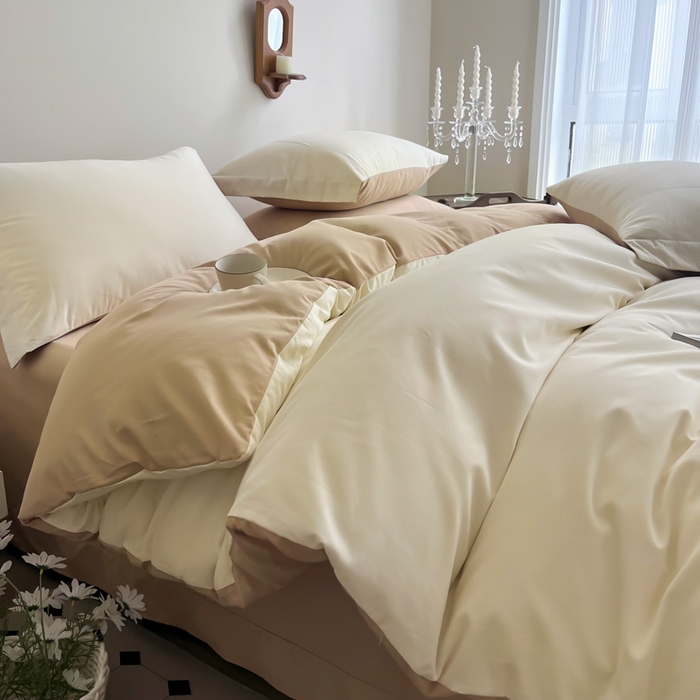 91家纺网 家纺一手货源 找家纺 （总）艾迪尚家纺 2025新款100s生态全棉纯色磨毛四件套