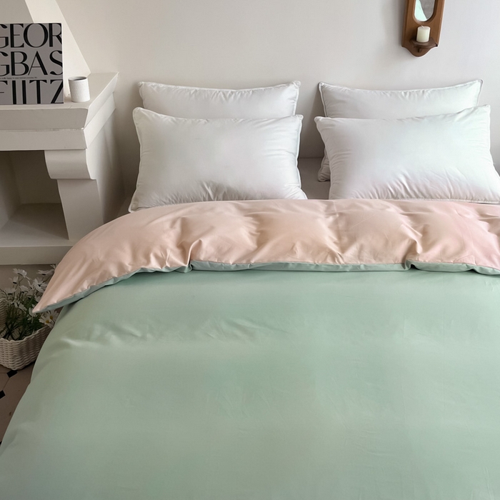 91家纺网 家纺一手货源 找家纺 （总）艾迪尚家纺 2025新款100s生态全棉纯色磨毛单品被套