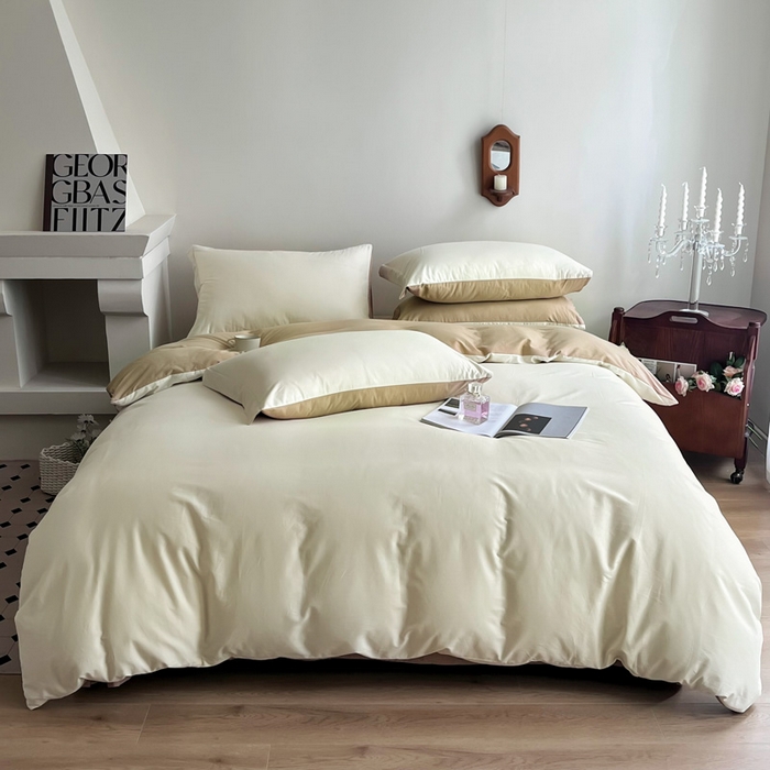 91家纺网 家纺一手货源 找家纺 （总）艾迪尚家纺 2025新款100s生态全棉纯色磨毛四件套