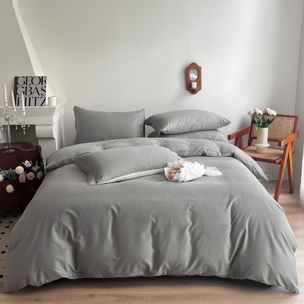 91家纺网 家纺一手货源 找家纺 （总）艾迪尚家纺 2025新款100s生态全棉纯色磨毛四件套