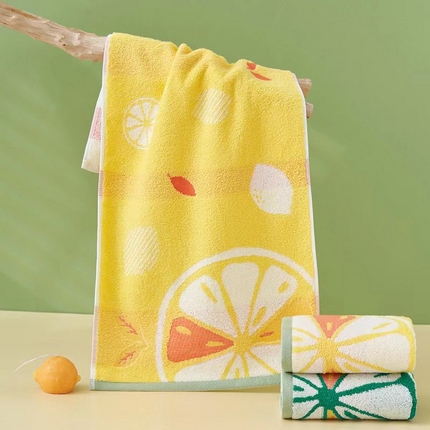 91家纺网 家纺一手货源 找家纺 （总）彩虹毛巾 2023新款全棉20支超柔单纱抗菌柠檬毛巾（带香味）35*70 cm