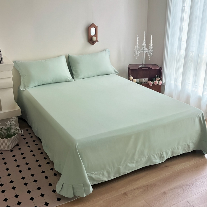 91家纺网 家纺一手货源 找家纺 （总）艾迪尚家纺 2025新款100s生态全棉纯色磨毛单品床单