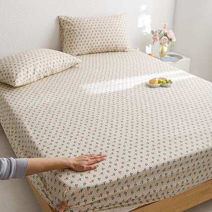 91家纺网 家纺一手货源 找家纺 （总）8小时家纺 2023新款40s全棉双层纱单品四件套系列-单床笠