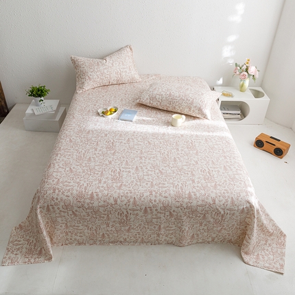 91家纺网 家纺一手货源 找家纺 （总）8小时家纺 2023新款40s全棉双层纱单品四件套系列-单床单