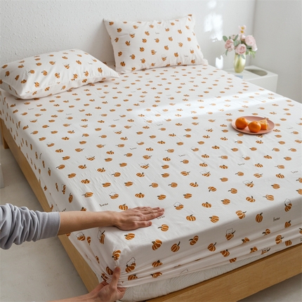 91家纺网 家纺一手货源 找家纺 （总）8小时家纺 2023新款40s全棉双层纱单品四件套系列-单床笠