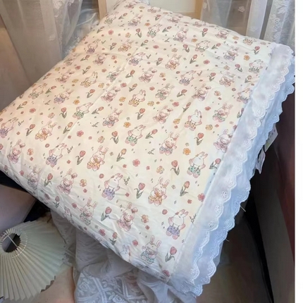 91家纺网 家纺一手货源 找家纺 （总）花西夫人 2023新款全棉纯棉花边空调被夏被夏凉被