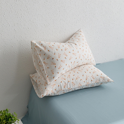 91家纺网 家纺一手货源 找家纺 （总）8小时家纺 2023新款40s全棉双层纱单品四件套系列-单枕套