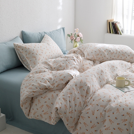 91家纺网 家纺一手货源 找家纺 （总）8小时家纺 2023新款40s全棉双层纱单品四件套系列-四件套