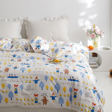 91家纺网 家纺一手货源 找家纺 （总）8小时家纺 2023新款40s全棉双层纱单品系列-单被套