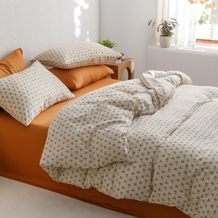 91家纺网 家纺一手货源 找家纺 （总）8小时家纺 2023新款40s全棉双层纱单品四件套系列-四件套