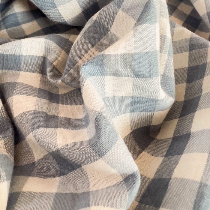 91家纺网 家纺一手货源 找家纺 喜居 2023新款全棉色织纯棉无印良品风纯色学生床笠 蓝小格