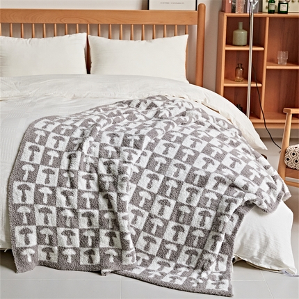 91家纺网 家纺一手货源 找家纺 暖绵绵家纺 2025新款半边绒办公室午睡毯休闲毯-辛朵 盖毯旅行毯沙发毯床尾巾 灰色