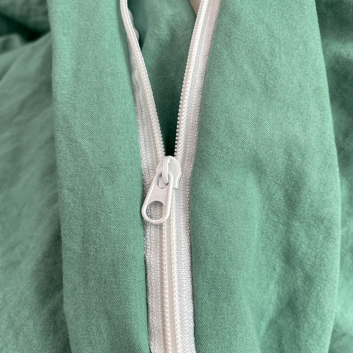 91家纺网 家纺一手货源 找家纺 雨帆家纺 2023新款ins风超柔水洗棉四件套 ins湖水绿