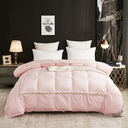 91家纺网 家纺一手货源 找家纺 （总）御眠纺 2024新款柔赛丝95白鹅绒全脱鹅绒被绣花98羽绒被 