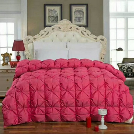 91家纺网 家纺一手货源 找家纺 御眠纺 2023新款柔赛丝纽花被子被芯 玫红