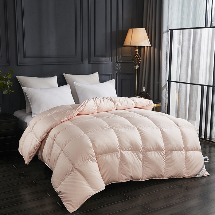 91家纺网 家纺一手货源 找家纺 御眠纺 2023新款直播电商柔赛丝立体羽绒被子被芯 玉色